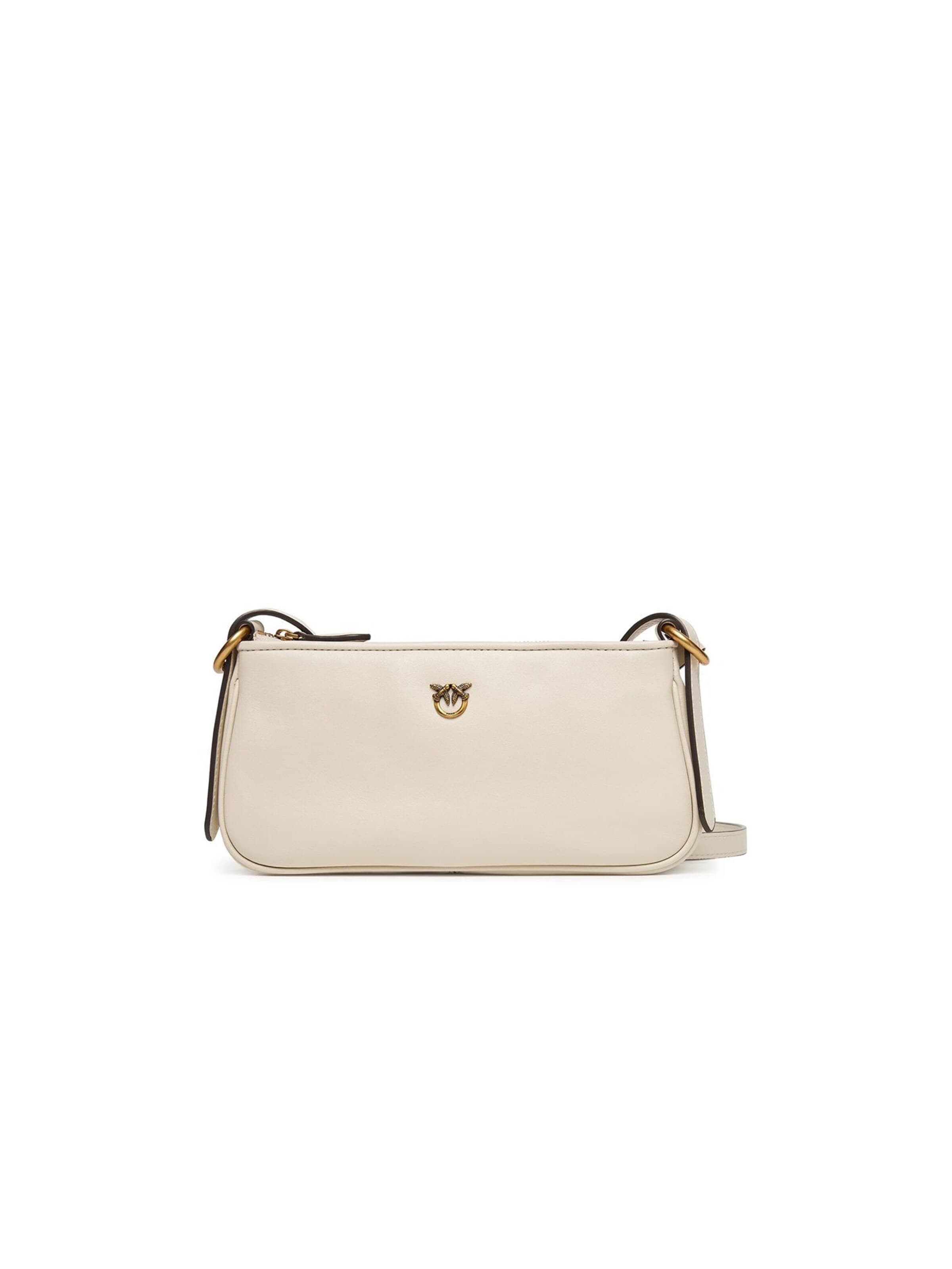 PINKO - Bolso de hombro 'Vitello Morbido' en beige: frente