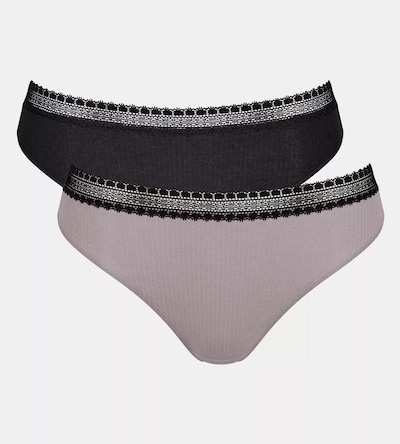 SLOGGI Slip 'GO' en taupe / noir, Vue avec produit