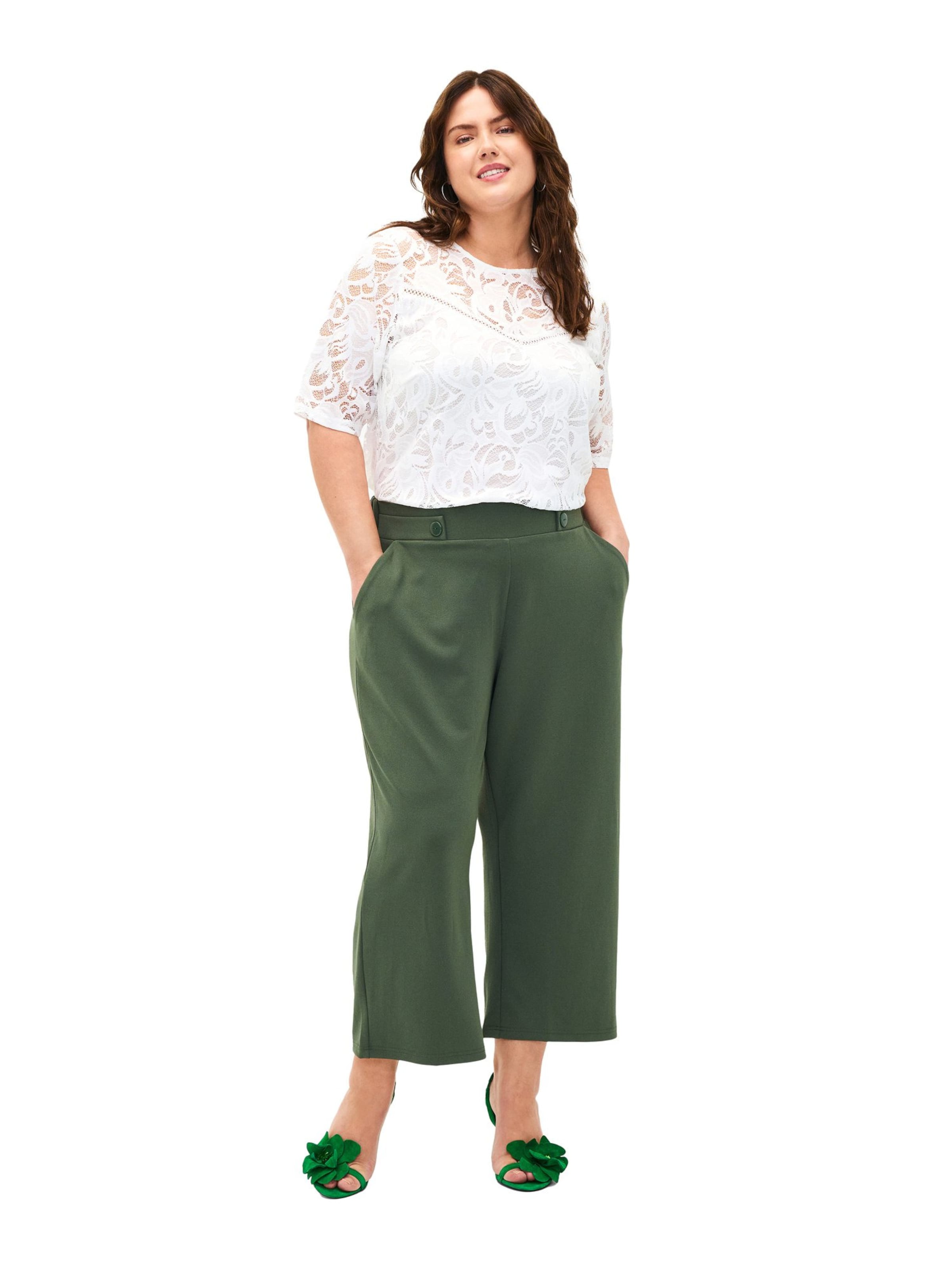 Zizzi Loose fit Pants in Green