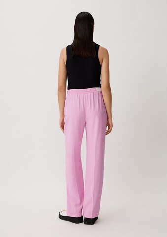 comma casual identity Wide leg Pleated Pants in Pink: back