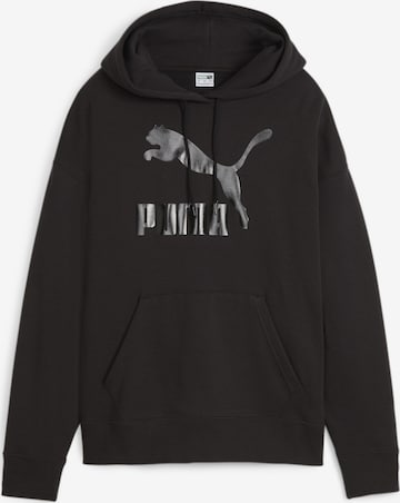 PUMA Sweatshirt 'Classics' in Zwart: voorkant