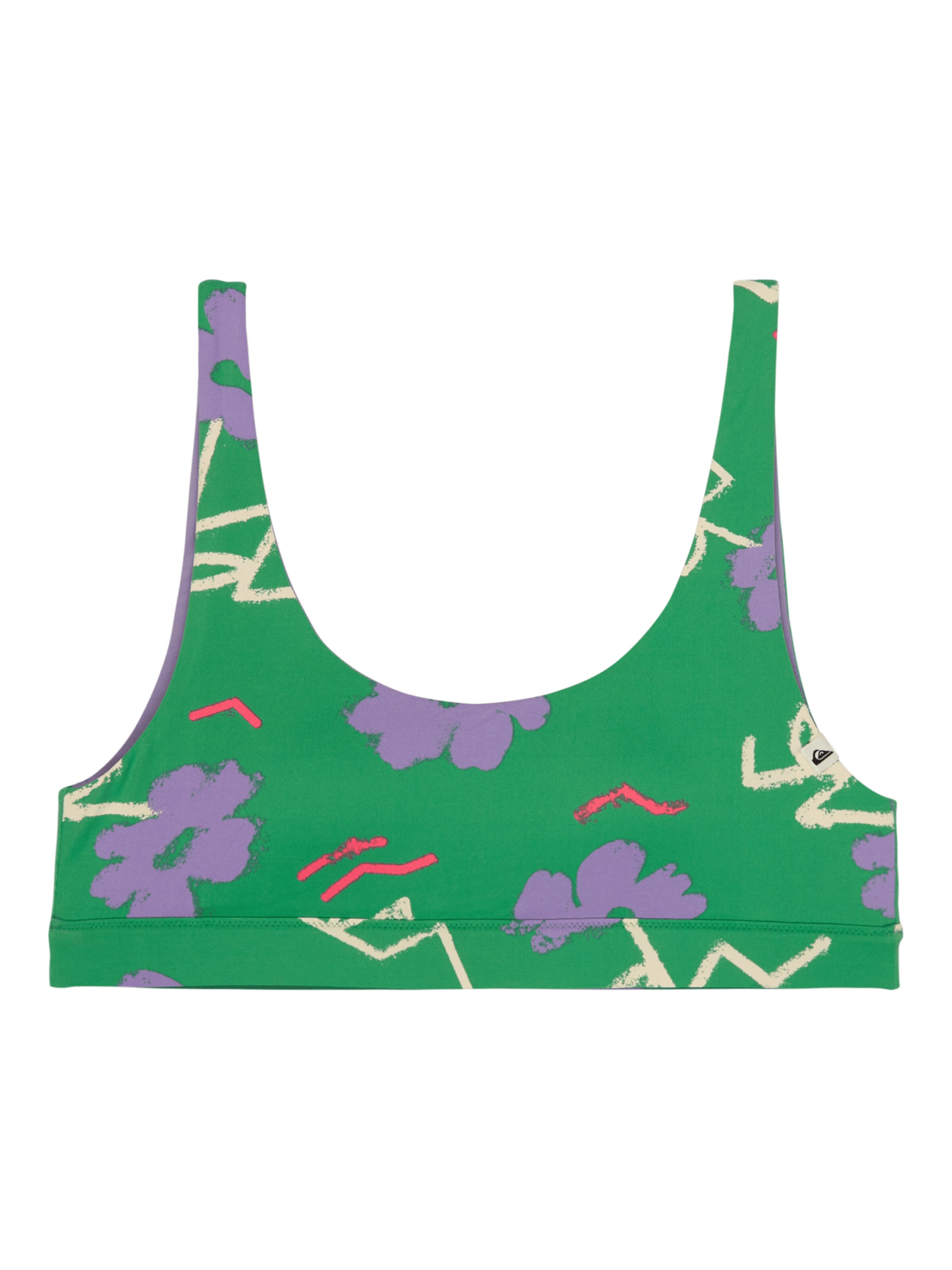 QUIKSILVER Bustier Bikinitop 'Riva' in Grün: Vorderseite