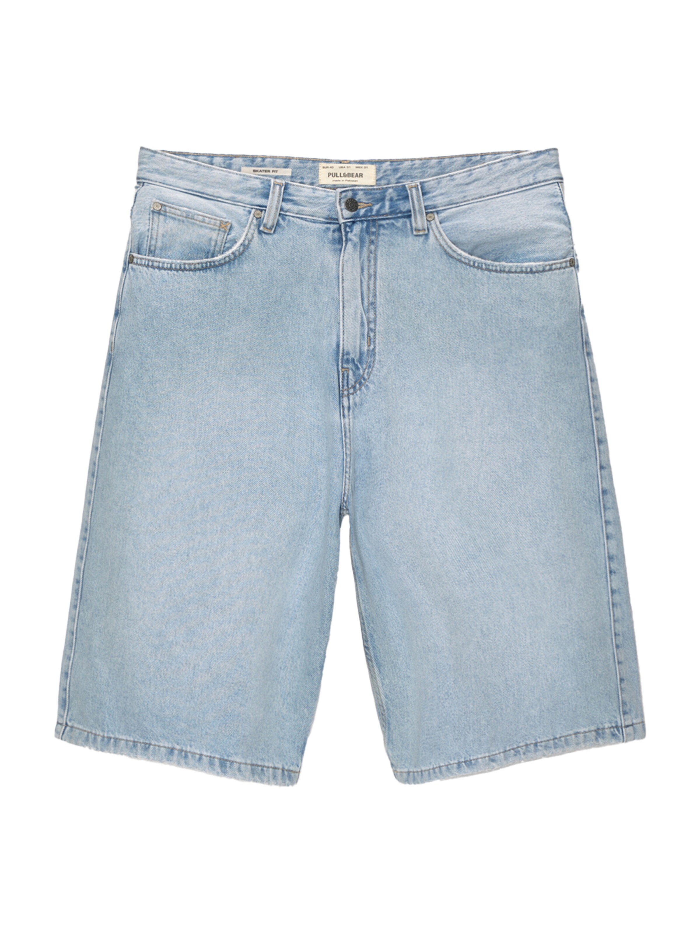 Pull&Bear Ohlapna forma Kavbojke | modra barva: sprednja stran