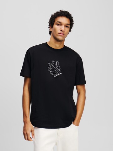 Maglietta di KARL LAGERFELD JEANS in nero: frontale