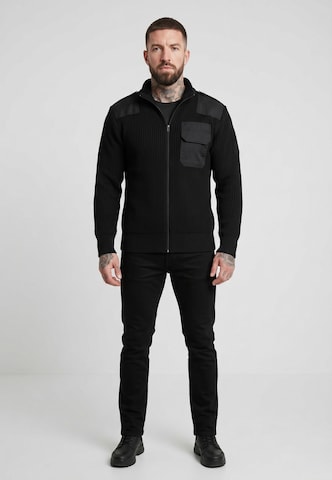 Brandit Strickjacke in Schwarz