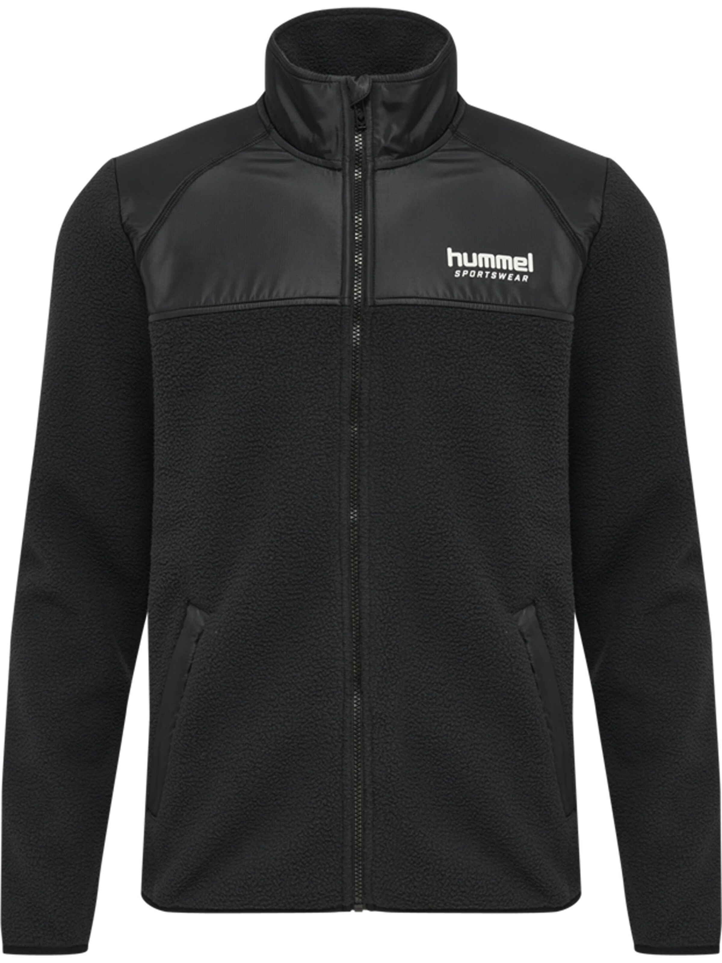 Hummel Fleecejacke 'Charley' in Schwarz: Vorderseite