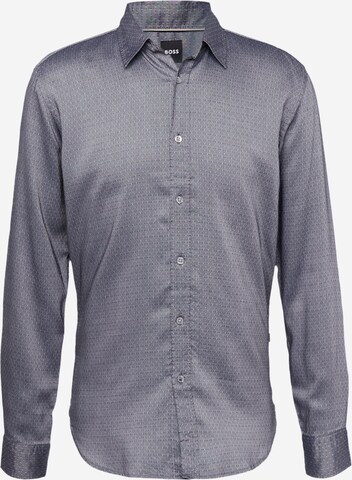 BOSS Button Up Shirt 'Roger' in Blue: front