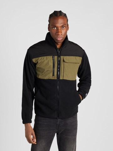 Veste de survêtement 'LANDSCAPE' JACK & JONES en noir : devant