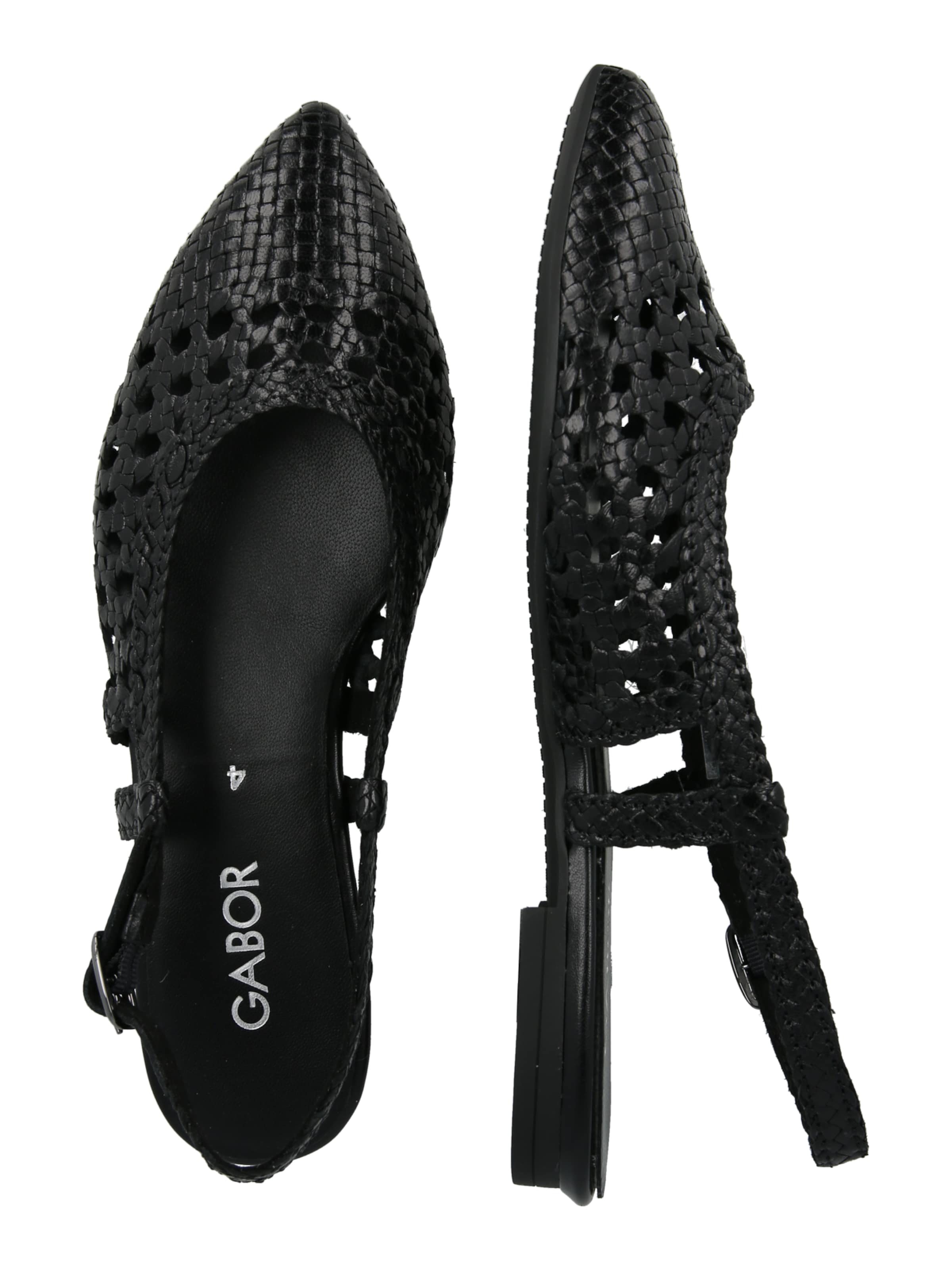 GABOR Балетки с ремешком в Черный