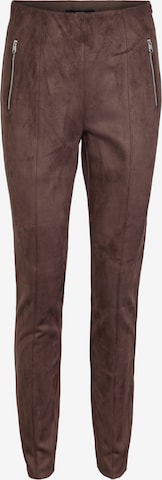 VERO MODA - Leggings 'Donna Dina' em castanho: frente