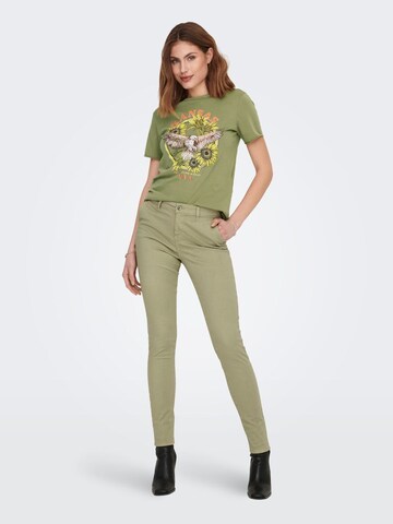 Skinny Pantalon 'EVEREST ' ONLY en vert