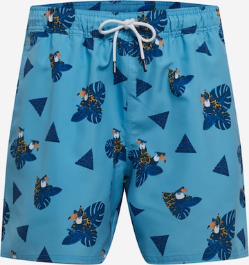 Regular Boardshorts 'TOUCAN TROPICS' OAKLEY en bleu : devant