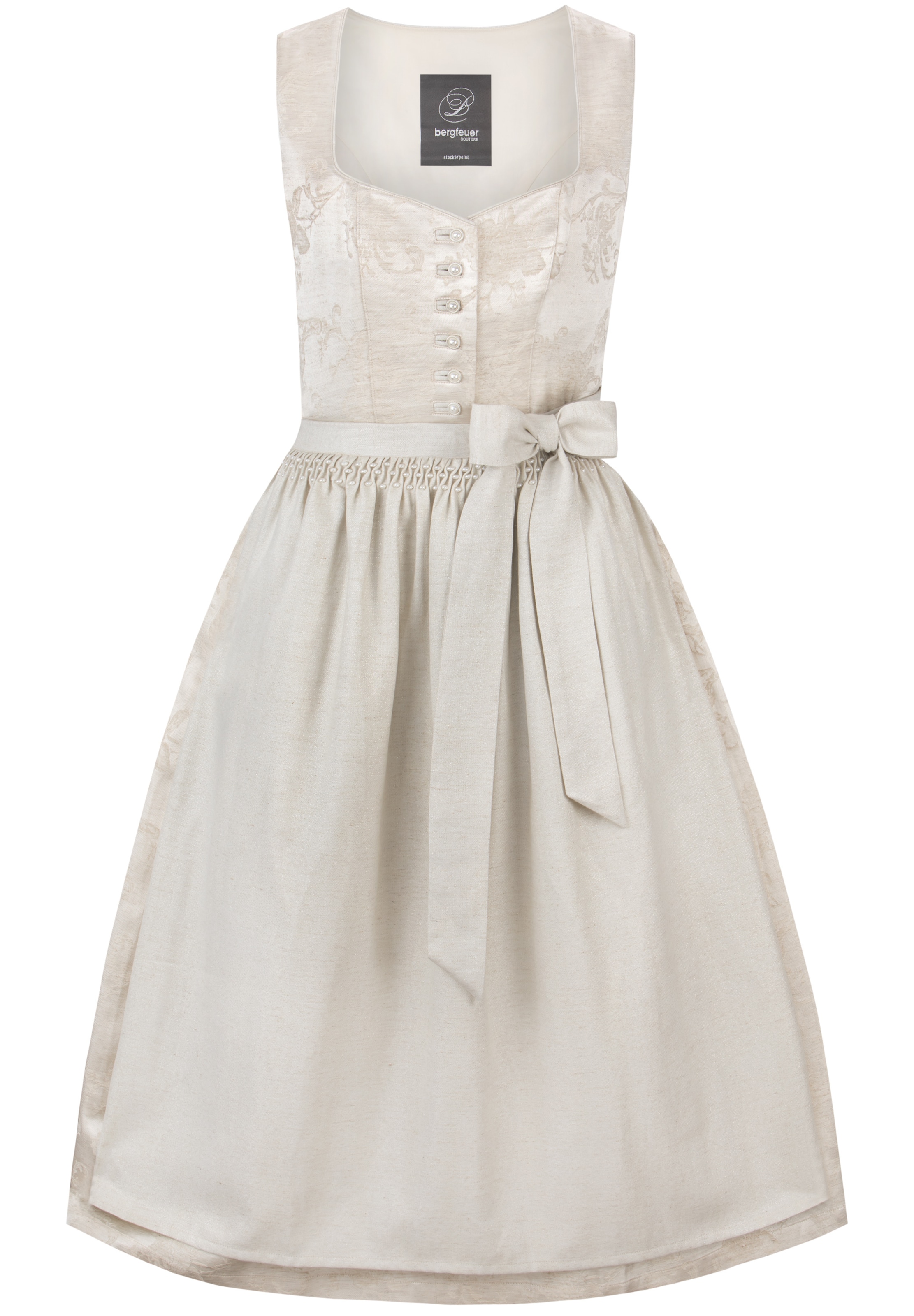 STOCKERPOINT Dirndl 'Roserl' in Beige: front