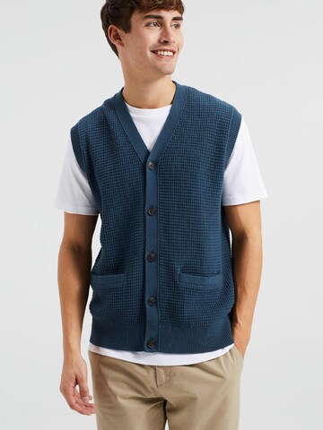 WE Fashion Knit Cardigan in Blue: front