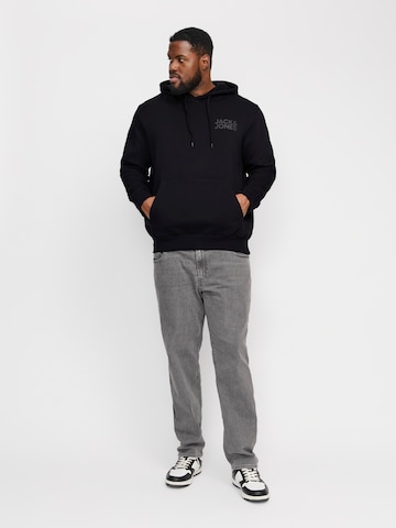 Felpa 'JJECorp' di Jack & Jones Plus in nero