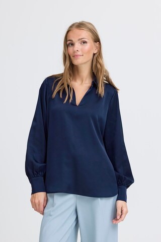 ICHI Bluse in Blau: Vorderseite