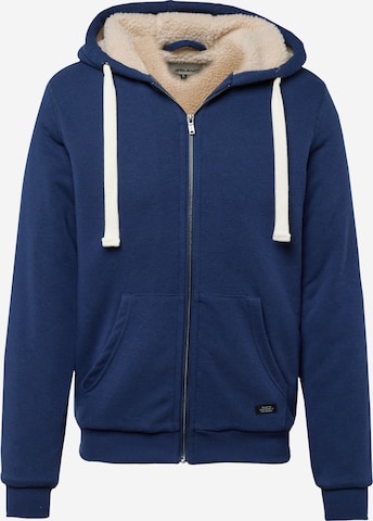 BLEND Zip-Up Hoodie in Blue: front