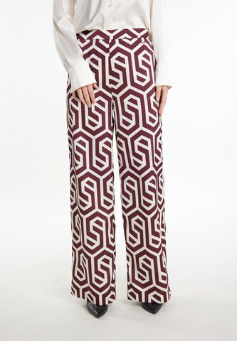 DreiMaster Klassik Wide leg Broek in Lila: voorkant