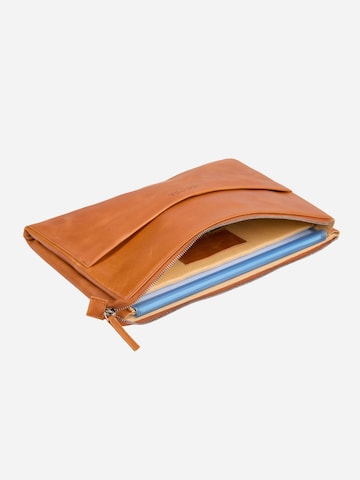 NEGOTIA Leather Laptoptas 'Notion 14 inch' in Bruin