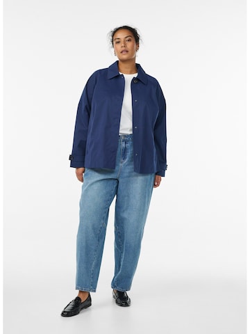 Zizzi Between-seasons coat 'Palma' in Blue