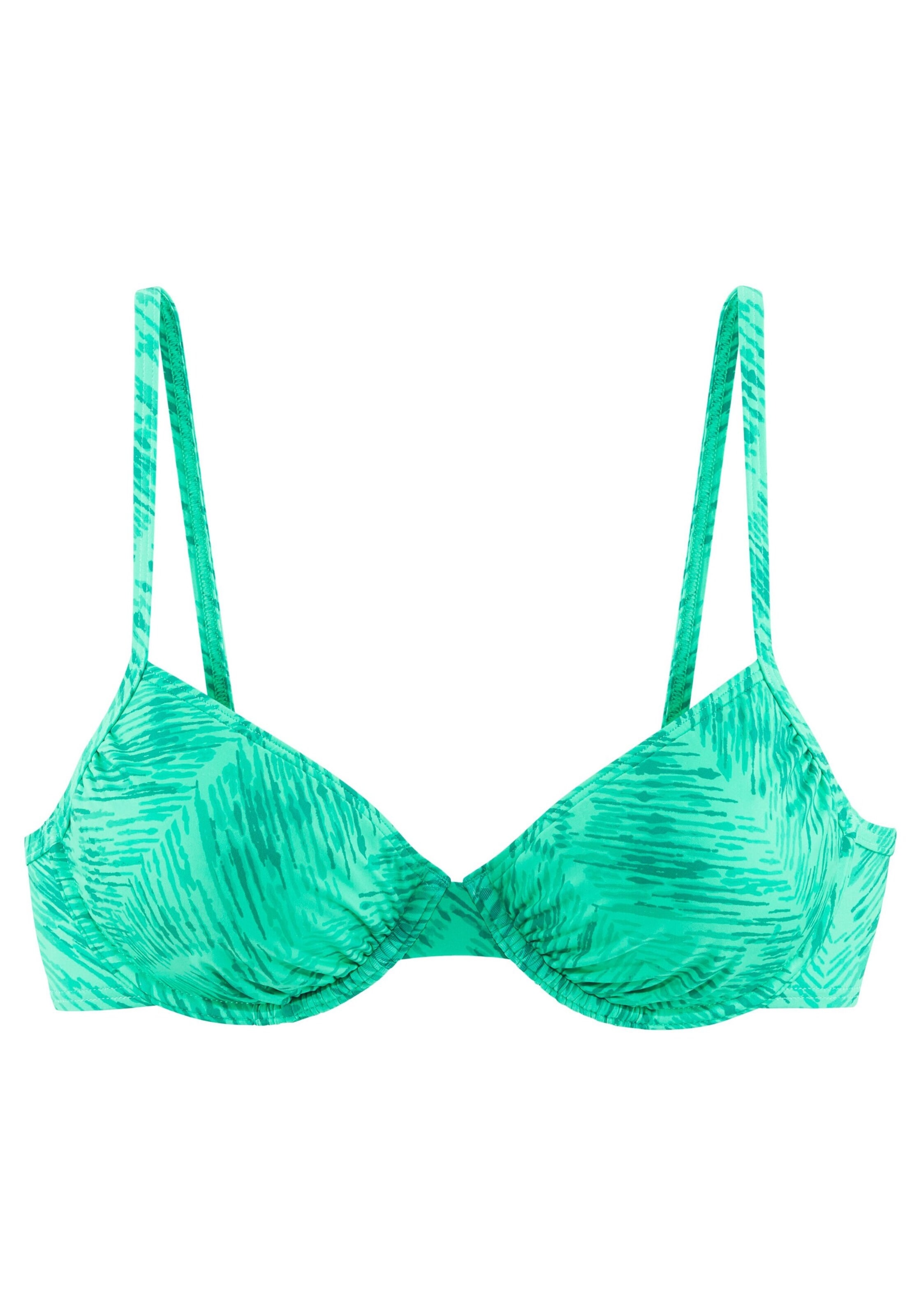 JETTE Бюстгальтер под футболку Верх бикини в Зеленый: спереди