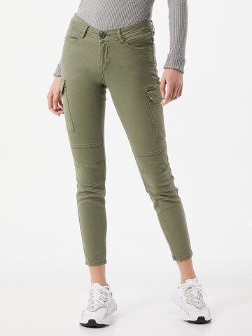 Sublevel Skinny Cargojeans i grön: framsida