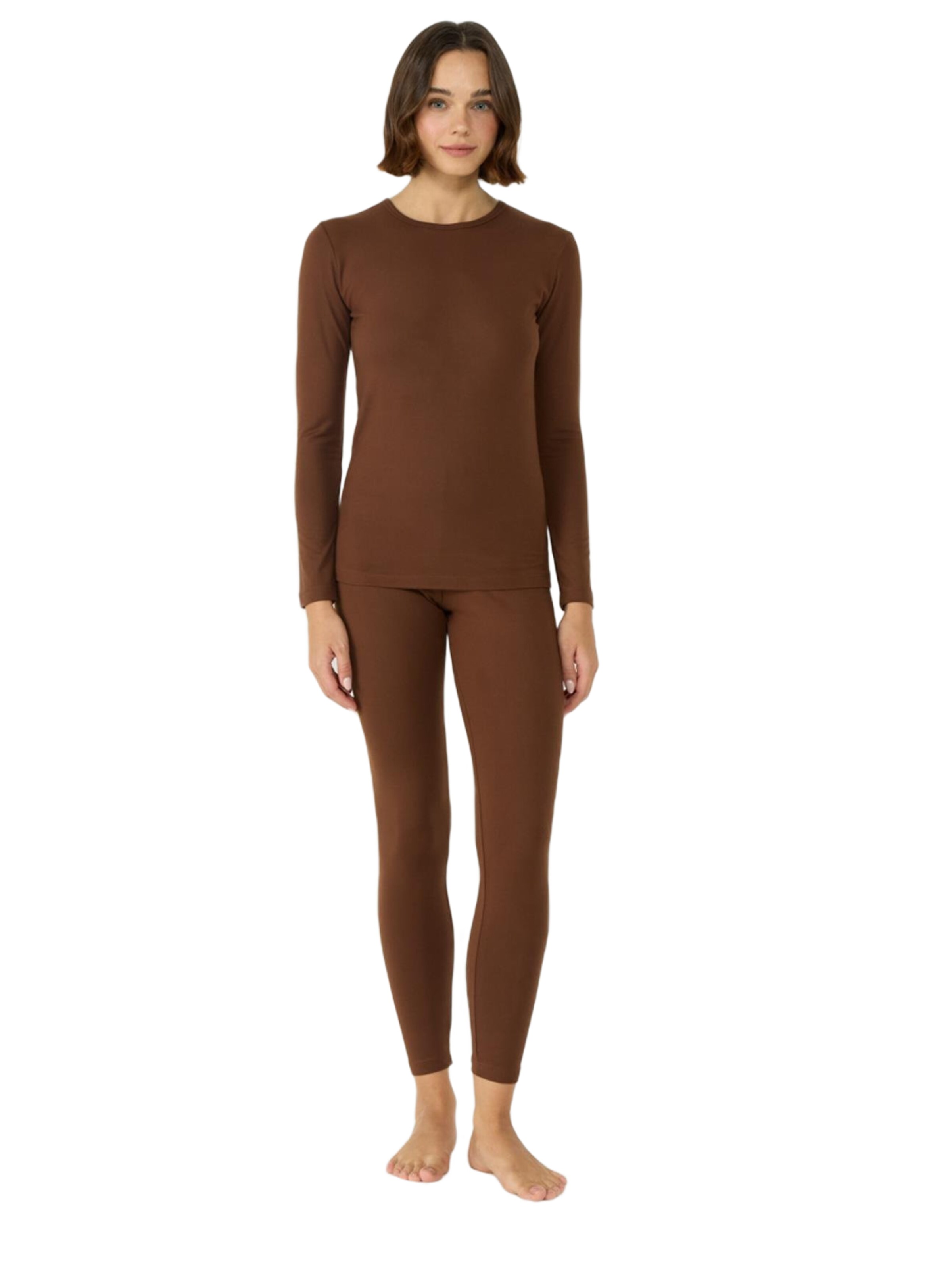 Ensemble de linge C&City en marron : devant