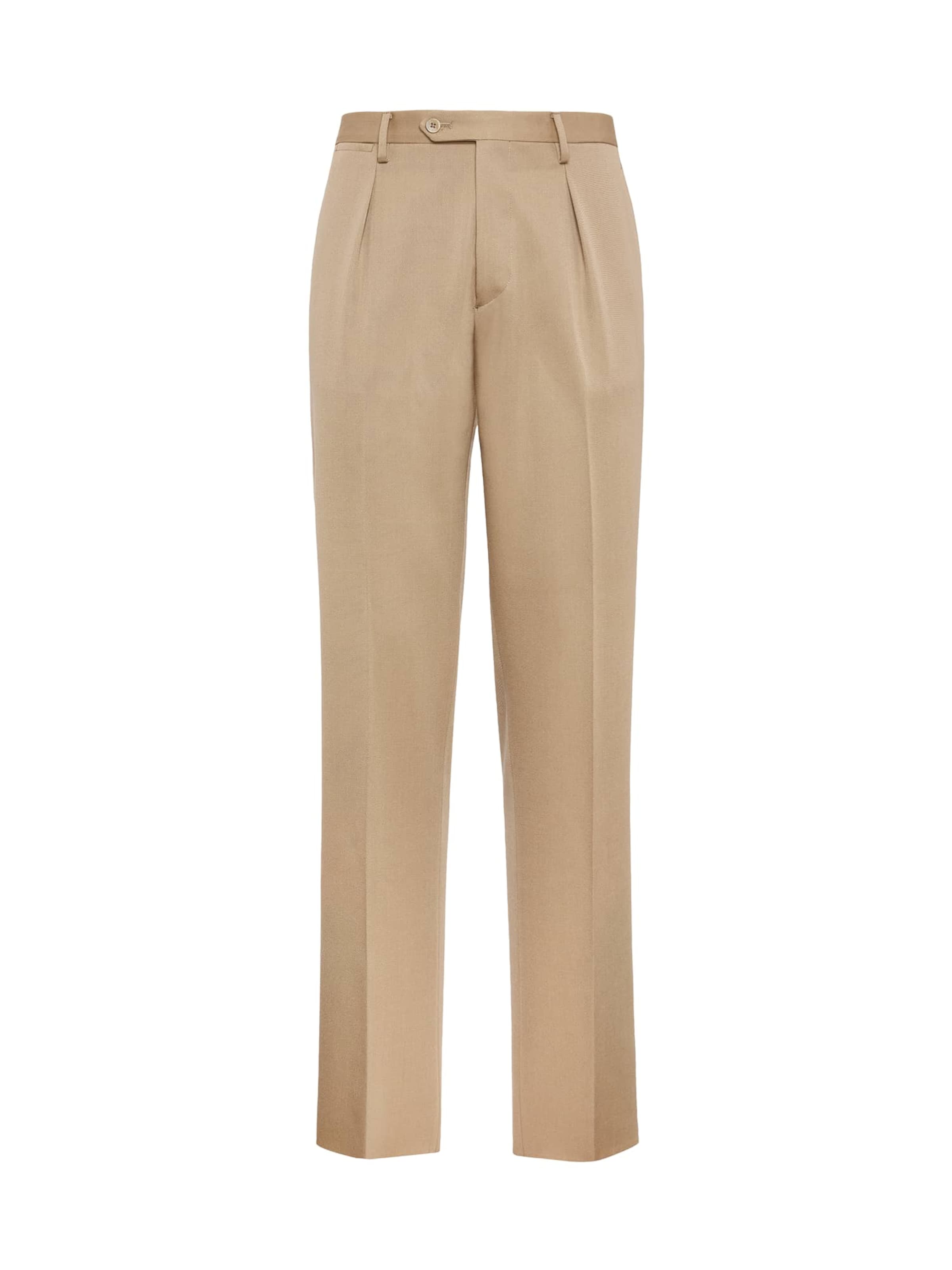 Boggi Milano Slimfit Hose  'Gabardine' in Beige: Vorderseite