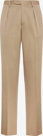 Boggi Milano Pleated Pants 'Gabardine' in Beige: front