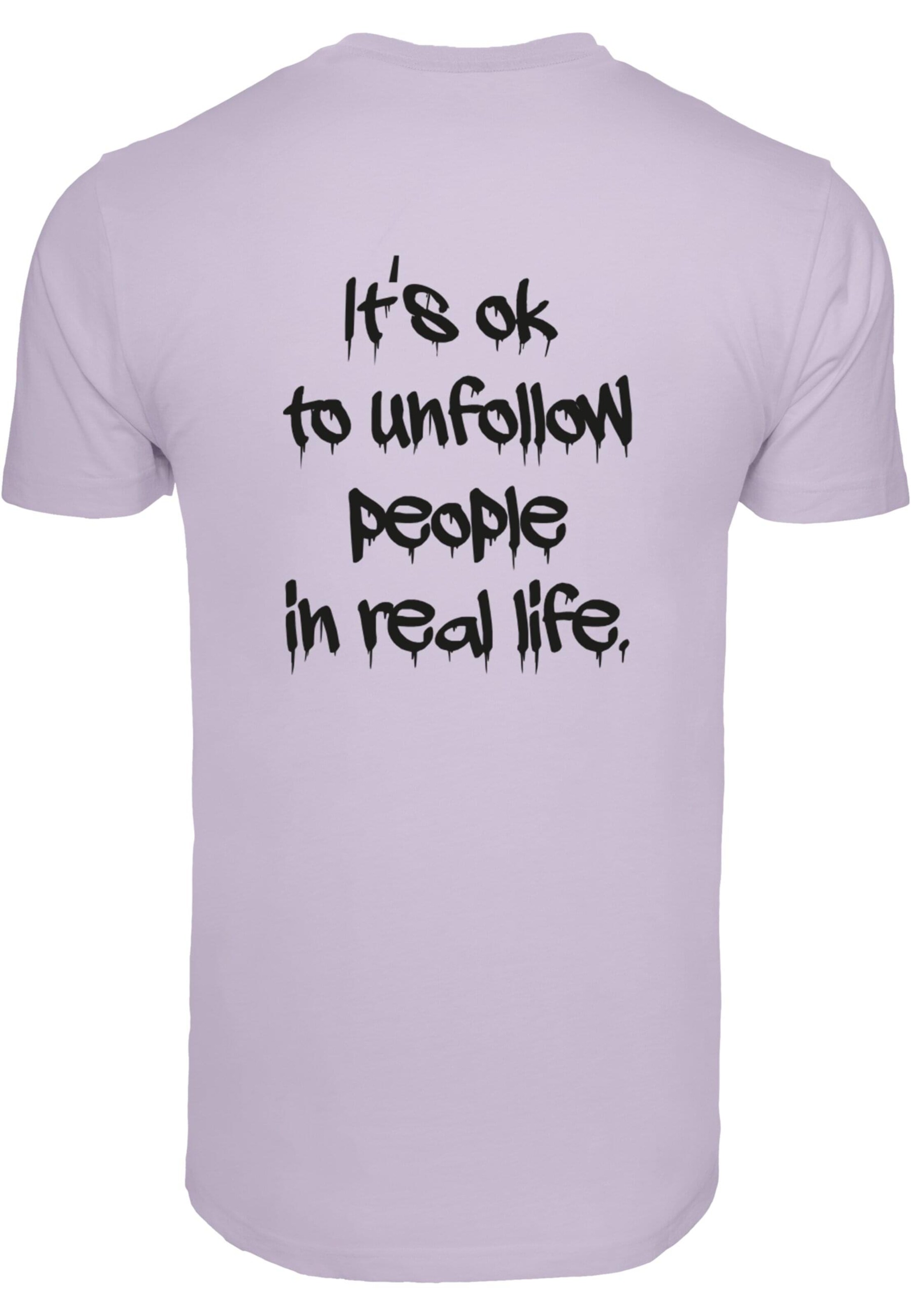 Merchcode Shirt 'Unfollow' in Purple