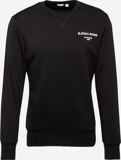 BJÖRN BORG Sport sweatshirt 'ESSENTIAL' i svart / vit, Produktvy
