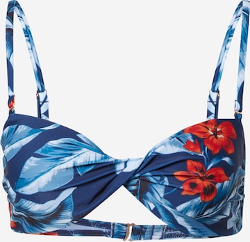 Hauts de bikini Superdry en bleu : devant