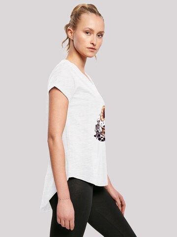 T-shirt 'Gothic Skeleton Vintage Vinyl Plattenspieler' F4NT4STIC en blanc