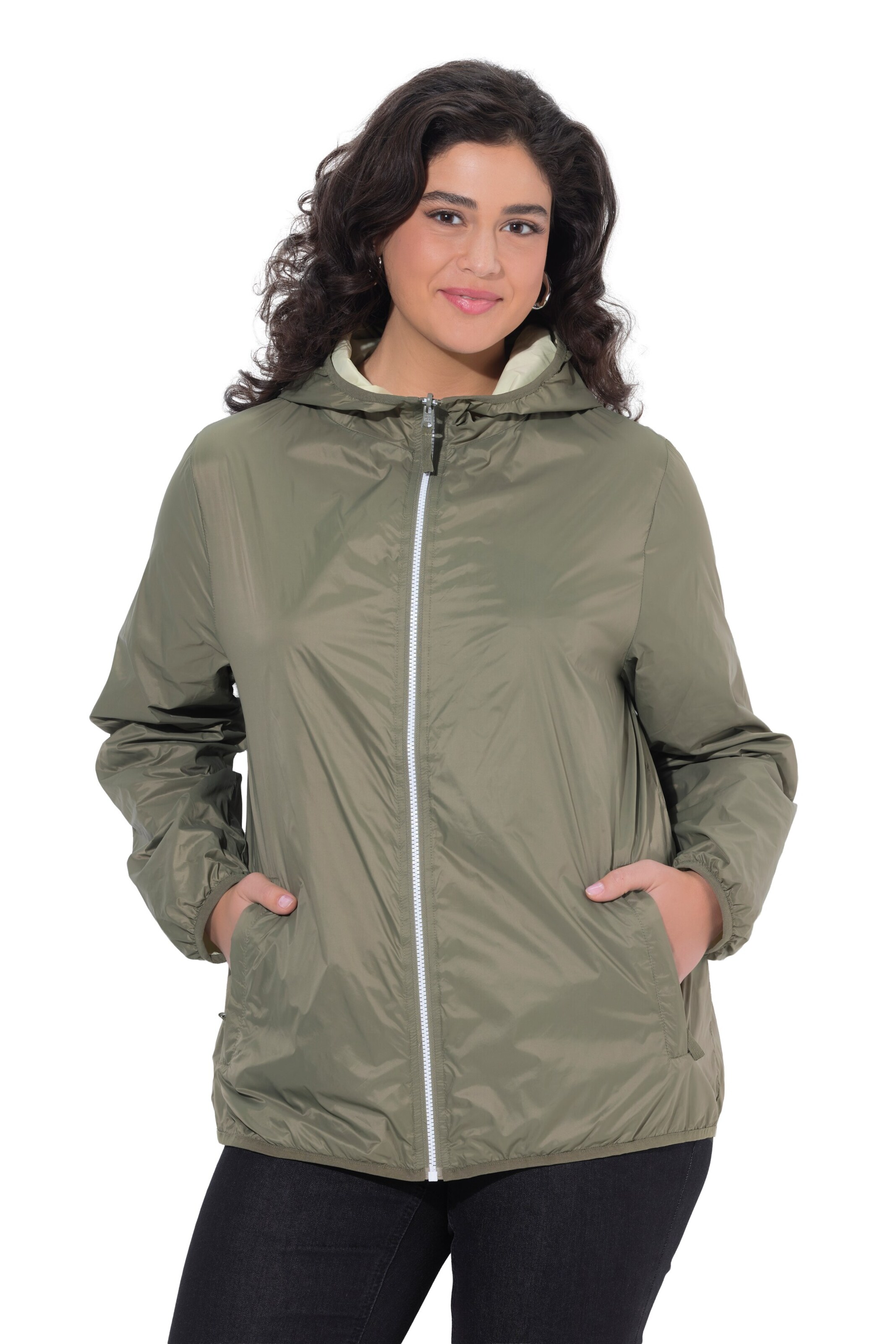 Ulla Popken Tussenjas in Groen: voorkant