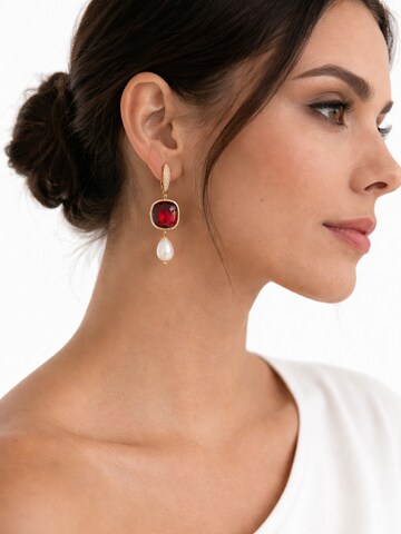 Secret Stones Earrings 'Red elegance' in Red