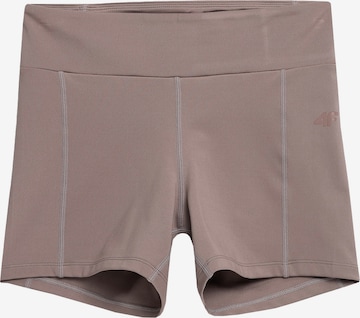 4F Skinny Sportshorts in Braun: predná strana