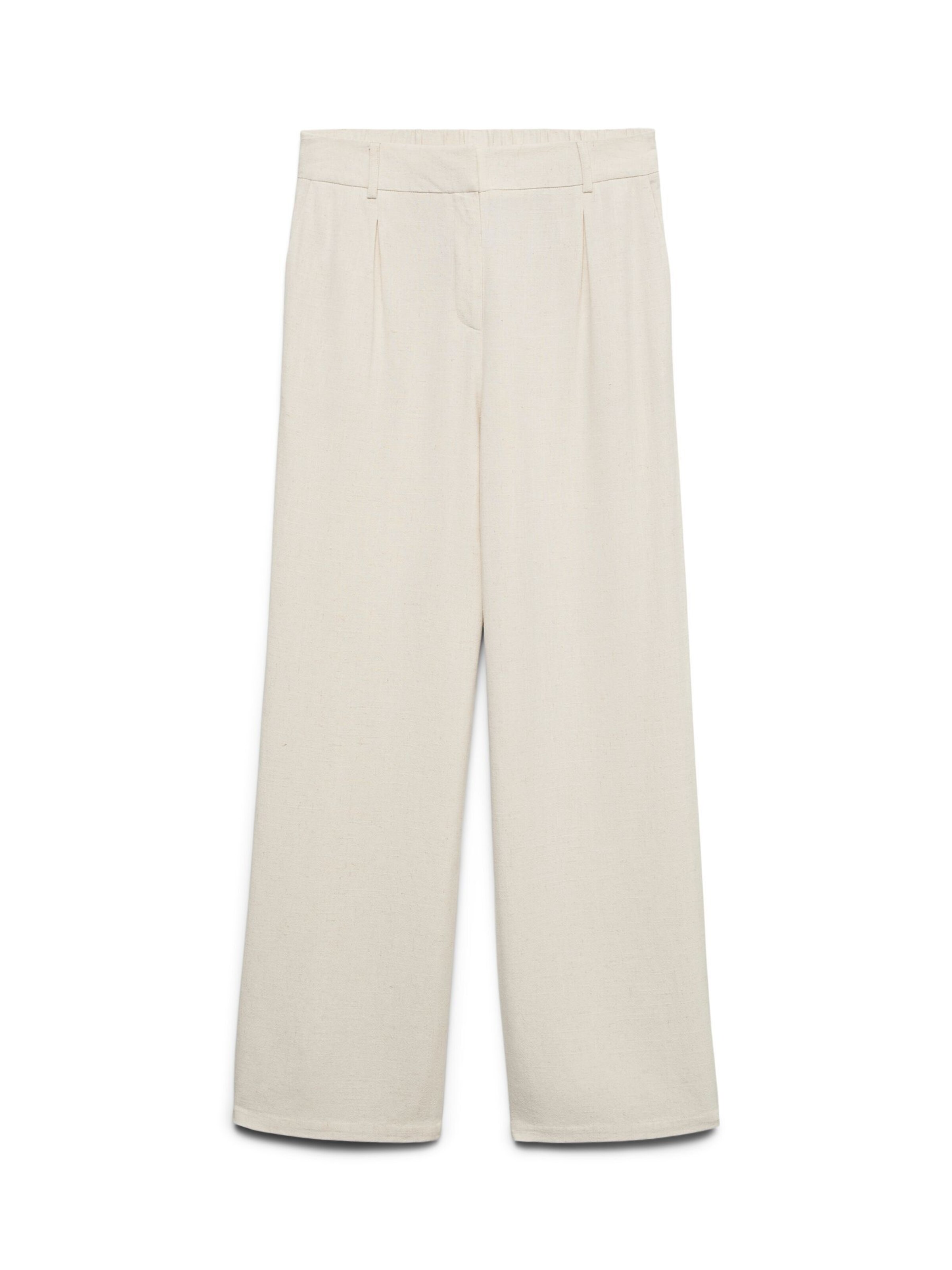 VERO MODA - Pierna ancha Pantalón plisado 'VMSissevera' en beige: frente