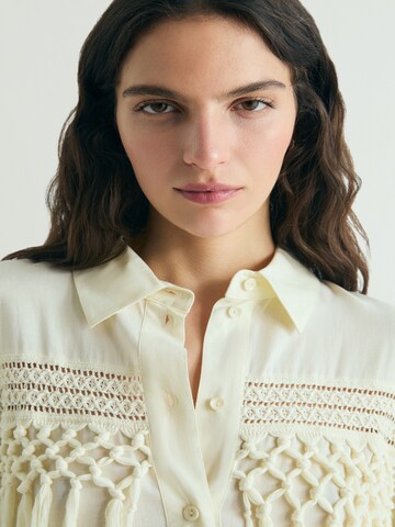 Scalpers Fringes Shirt ' ' in Beige