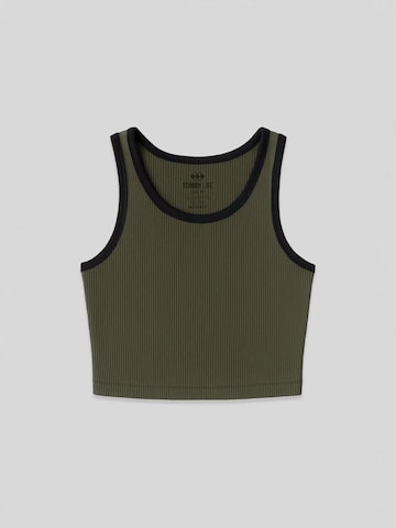 Top di Tommy Life in verde: frontale