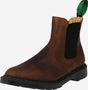 Solovair Chelsea boots 'Dealer' in Bruin: voorkant