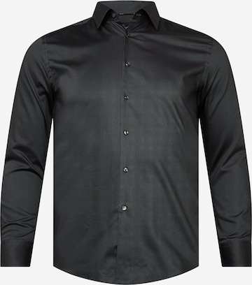 Coupe slim Chemise 'Hank' BOSS en gris : devant