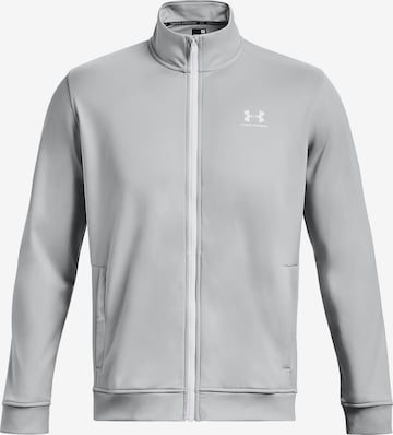 UNDER ARMOUR Trainingsjack in Grijs: voorkant