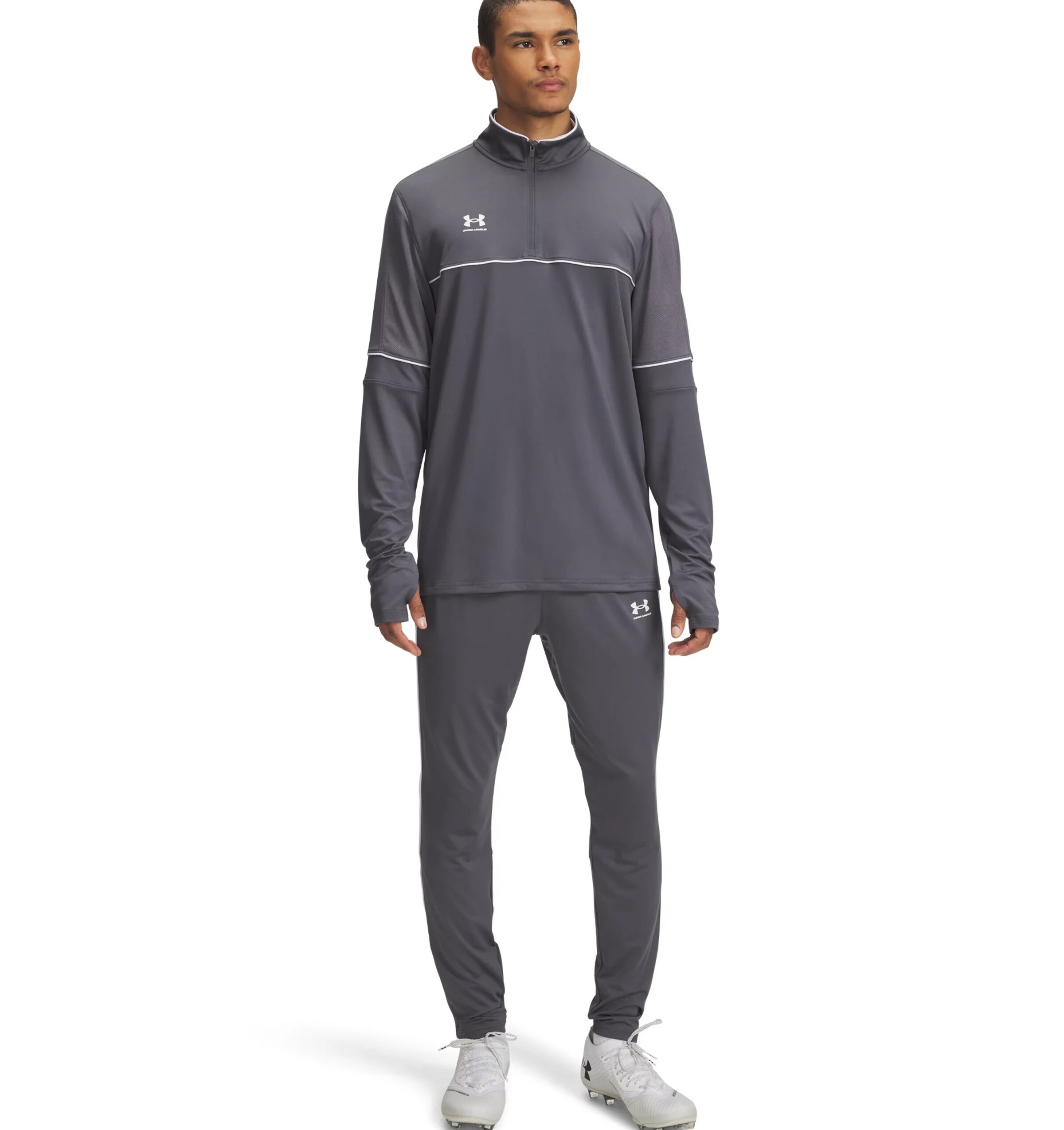 UNDER ARMOUR Workout Pants 'Challenger' in Grey