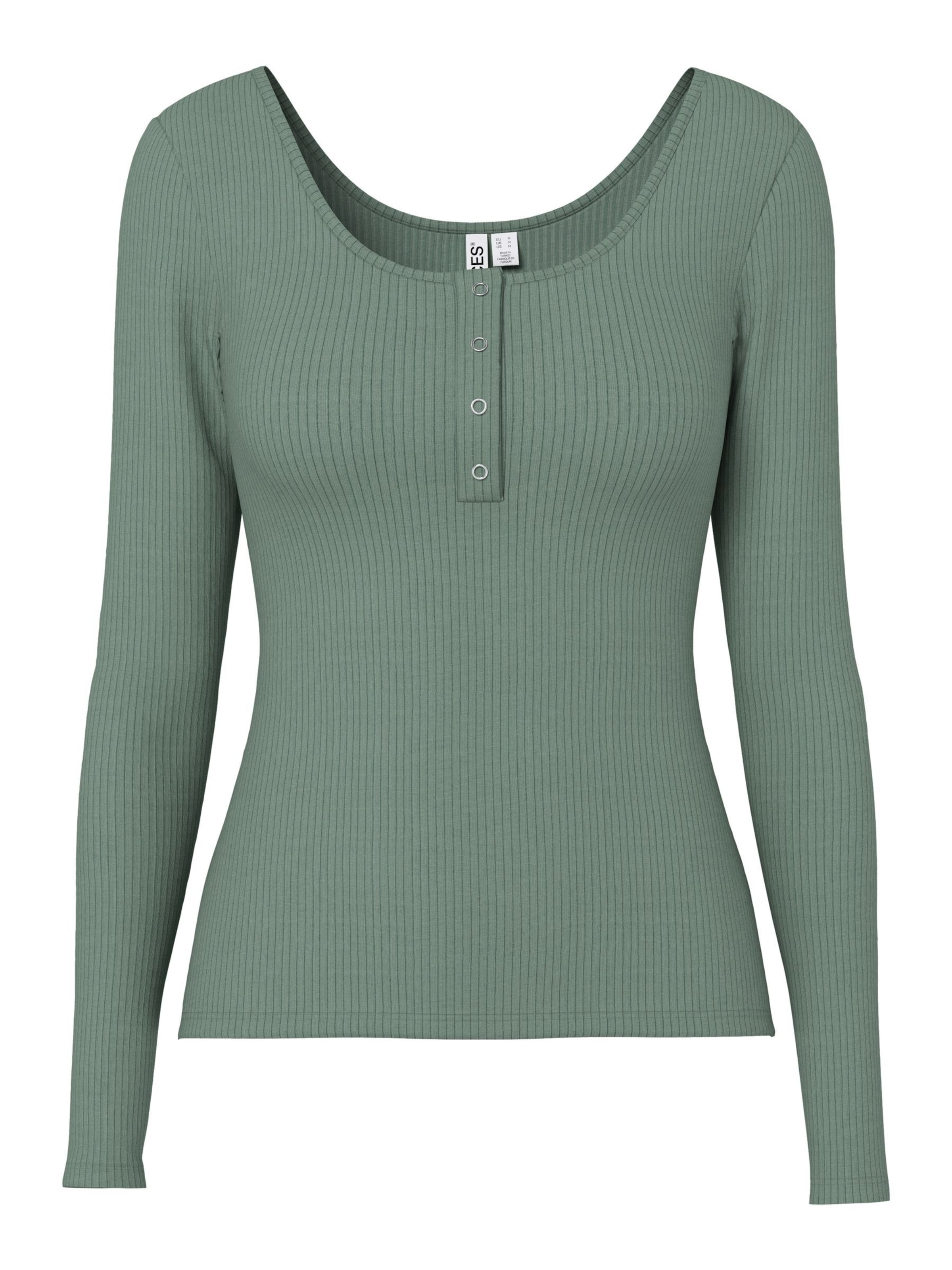 T-shirt 'PCKITTE' PIECES en vert : devant
