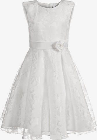 happy girls Dress in White: front