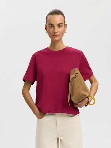 T-shirt 'SLFEssential' SELECTED en rose