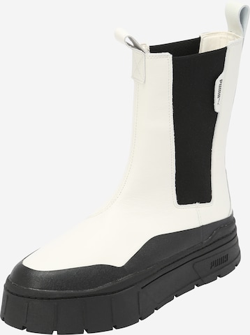 PUMA Chelsea Boots 'Mayze' in White: front