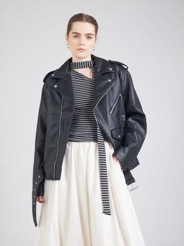 TOPSHOP Демисезонная куртка в Черный: спереди