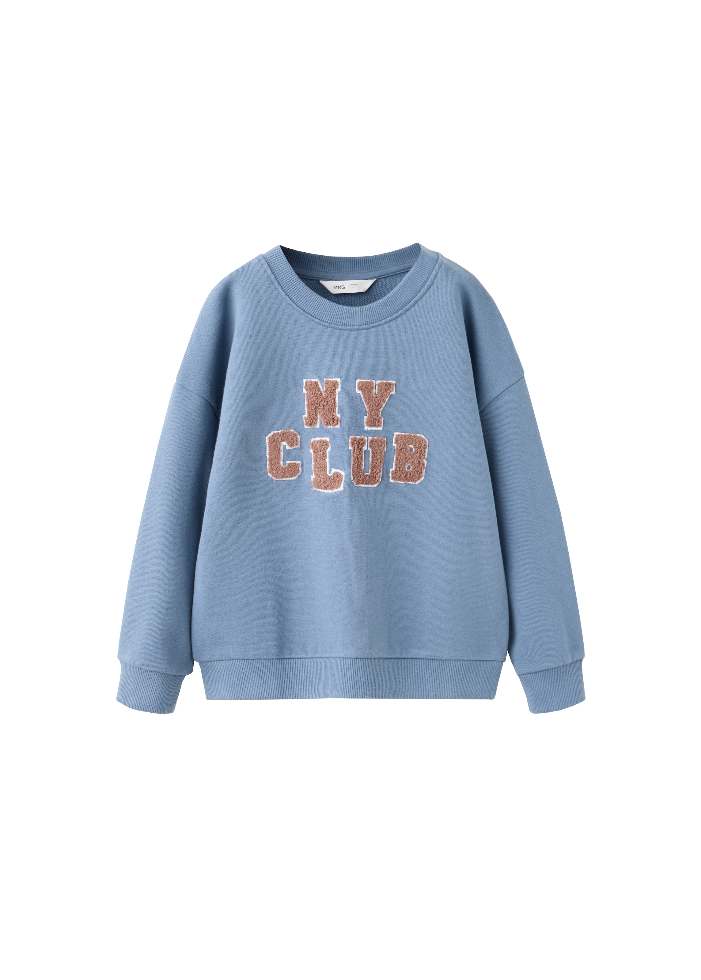 MANGO KIDS Mikina 'NYCLUBS' – modrá: přední strana