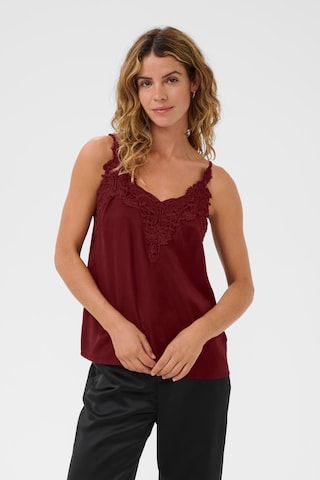 Cream Top 'Anna' in Rood: voorkant